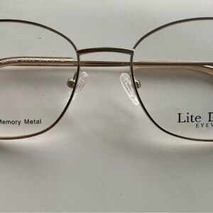 Lite Design Eyewear Bonnie Gold 54/19/145 Eyeglass Frame